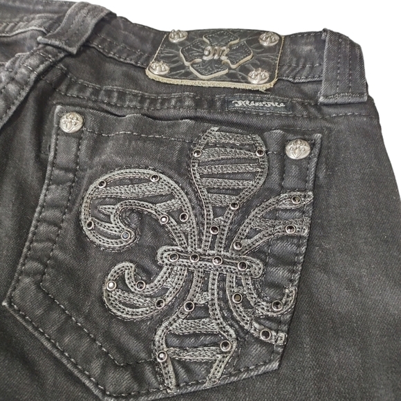 Miss Me Women's Black Jeans Embroidered/Embellished Size 28 - Picture 8 of 12